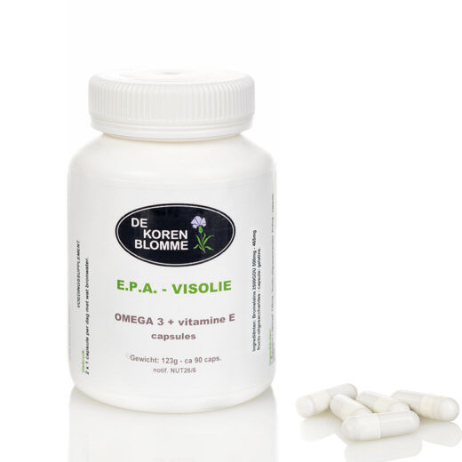 EPA visolie + vit E De Korenblomme - 90 capsules -
