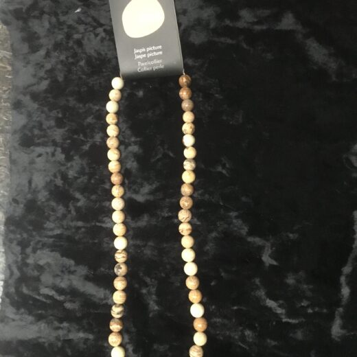 Jaspe picture collier perle