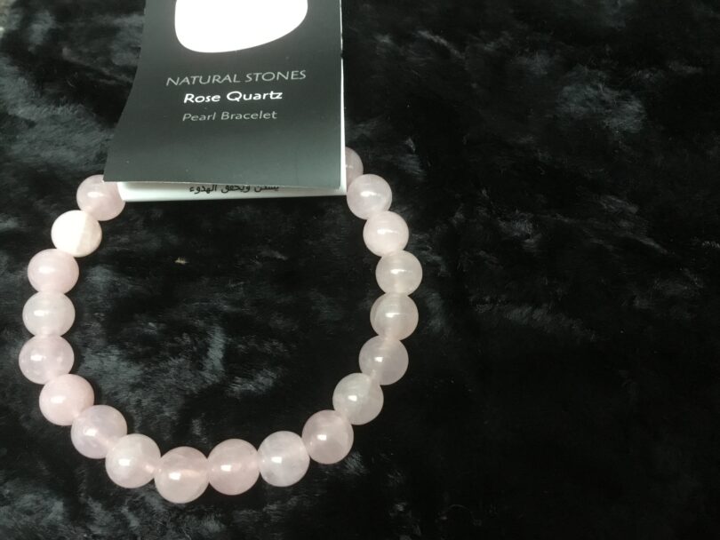 Quartz rose bracelet perle